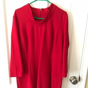 NWT Talbots 3/4 Sleeve Red Knit Sheath Dress 12P